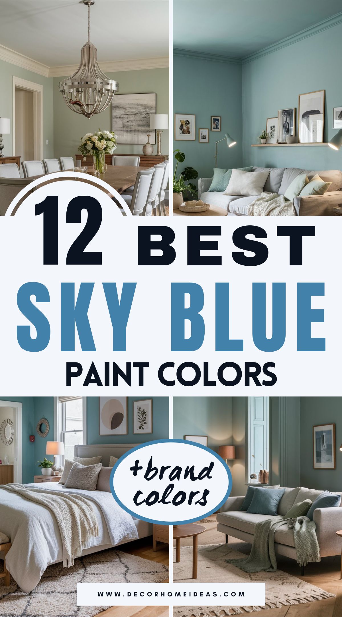 Create a calming and airy atmosphere with these 12 refreshing sky blue paint colors from top brands like Benjamin Moore, Sherwin-Williams, Behr, and Farrow & Ball. Whether you're looking for a soft pastel or a crisp, cool shade, these hues bring a peaceful vibe to any space. See the full list and find your perfect blue!