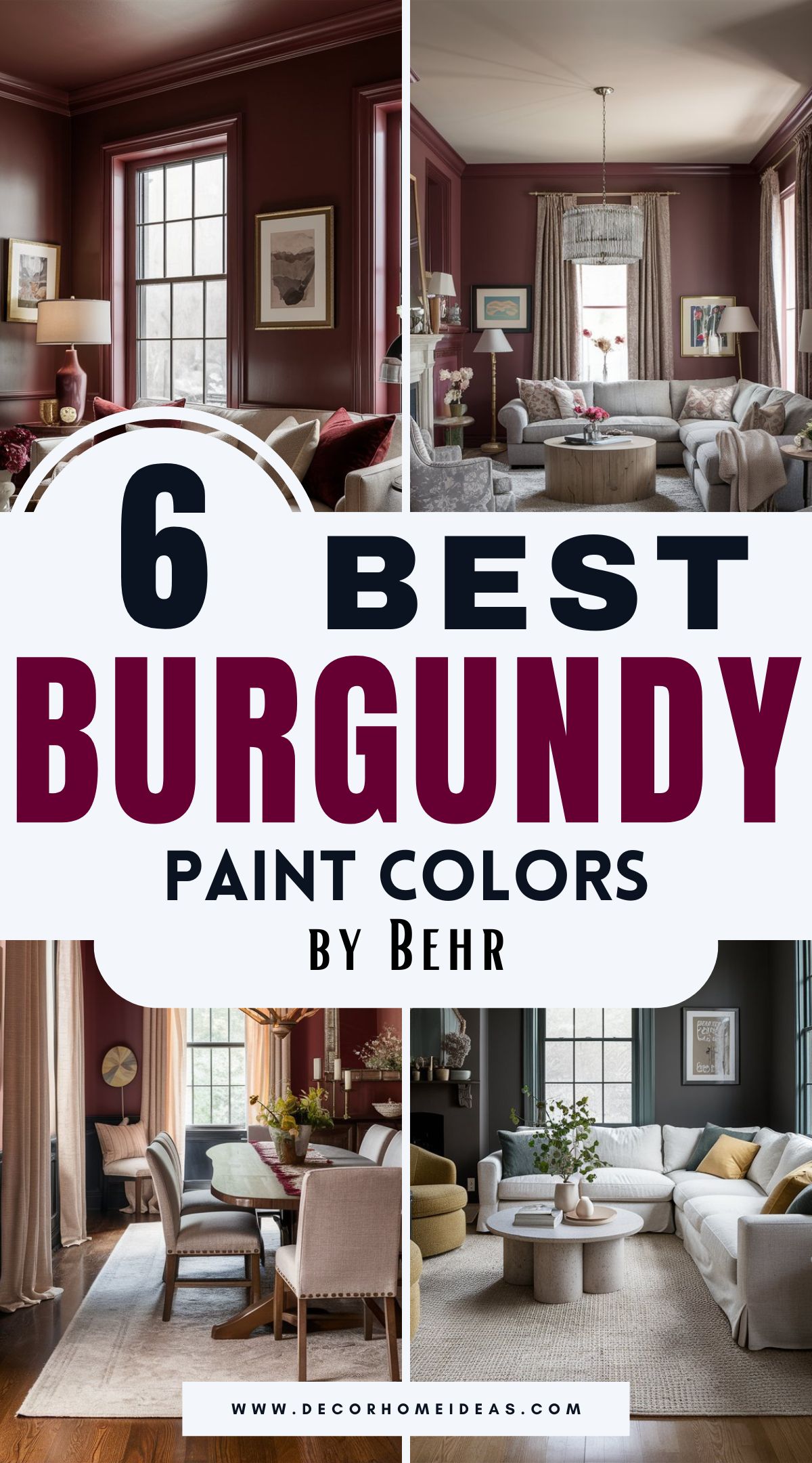 Looking for a rich, sophisticated hue for your walls? These six elegant burgundy paint colors by Behr bring warmth and depth to any space. Whether you prefer a deep, dramatic tone or a softer, muted shade, find the perfect burgundy to add a touch of luxury to your home. See the top picks!