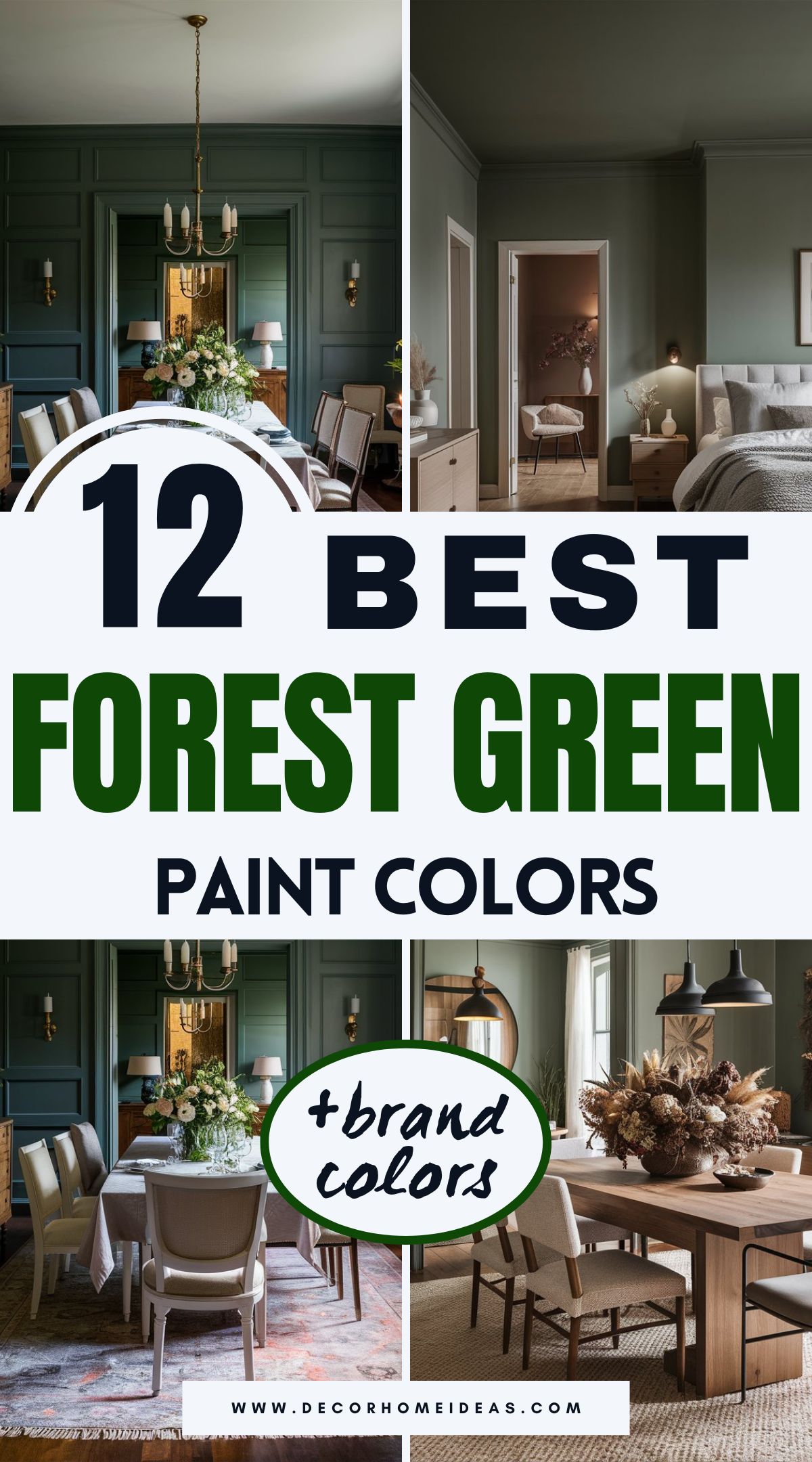 Discover 12 stunning deep forest green paint colors from top brands like Sherwin-Williams, Benjamin Moore, Behr, and Farrow & Ball. Explore shades that add warmth, depth, and a cozy atmosphere to any room. Find the perfect green hue to create a rich, inviting space.