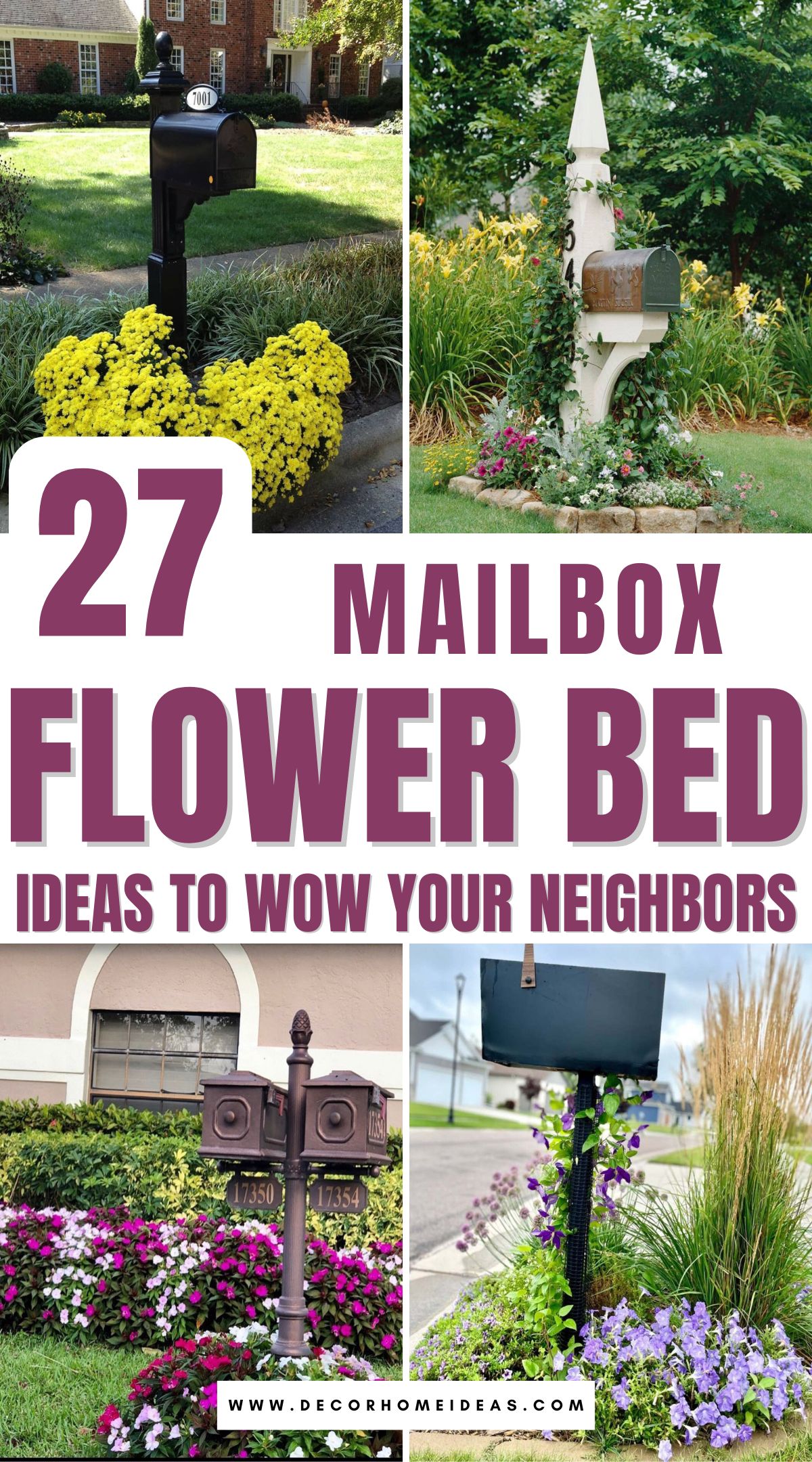 best modern mailbox flower bed ideas 2