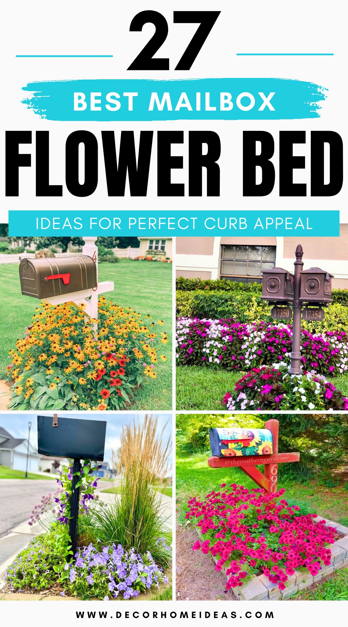 best modern mailbox flower bed ideas 4