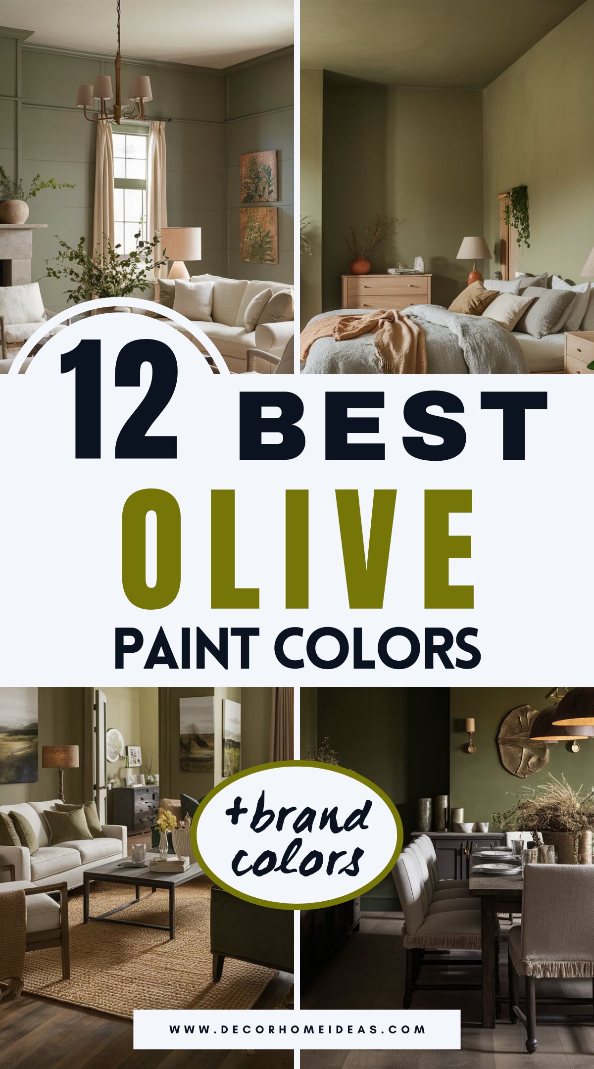 Explore 12 versatile olive green paint colors from top brands like Sherwin-Williams, Benjamin Moore, Farrow & Ball, and Behr. From cozy and calming to bold and earthy, discover which shades suit your space best and how they can enhance any room’s aesthetic.