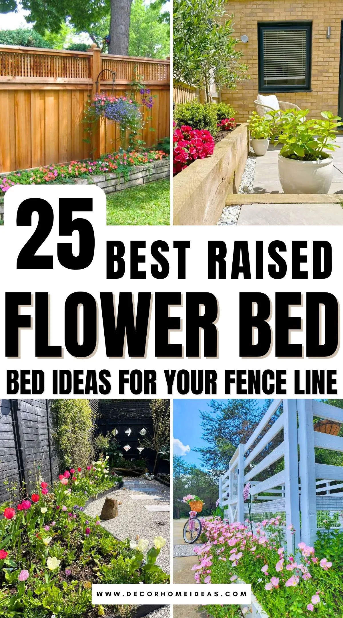 Make the most of your fence line with these 25 beautiful raised flower bed ideas! From rustic wooden planters to sleek modern designs, these creative setups add charm, color, and structure to your yard. Discover unique ways to showcase your favorite blooms while making use of vertical space.