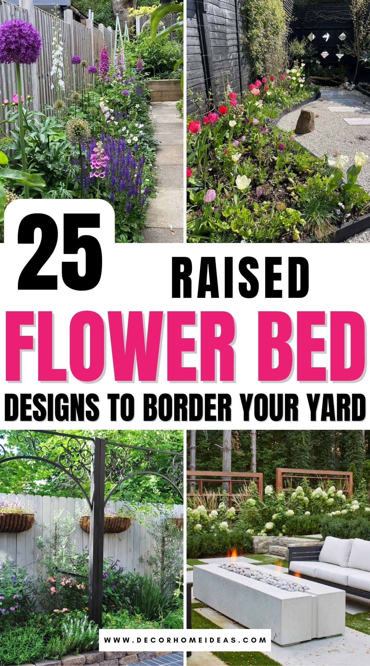 best raised flower bed ideas along the fence 2