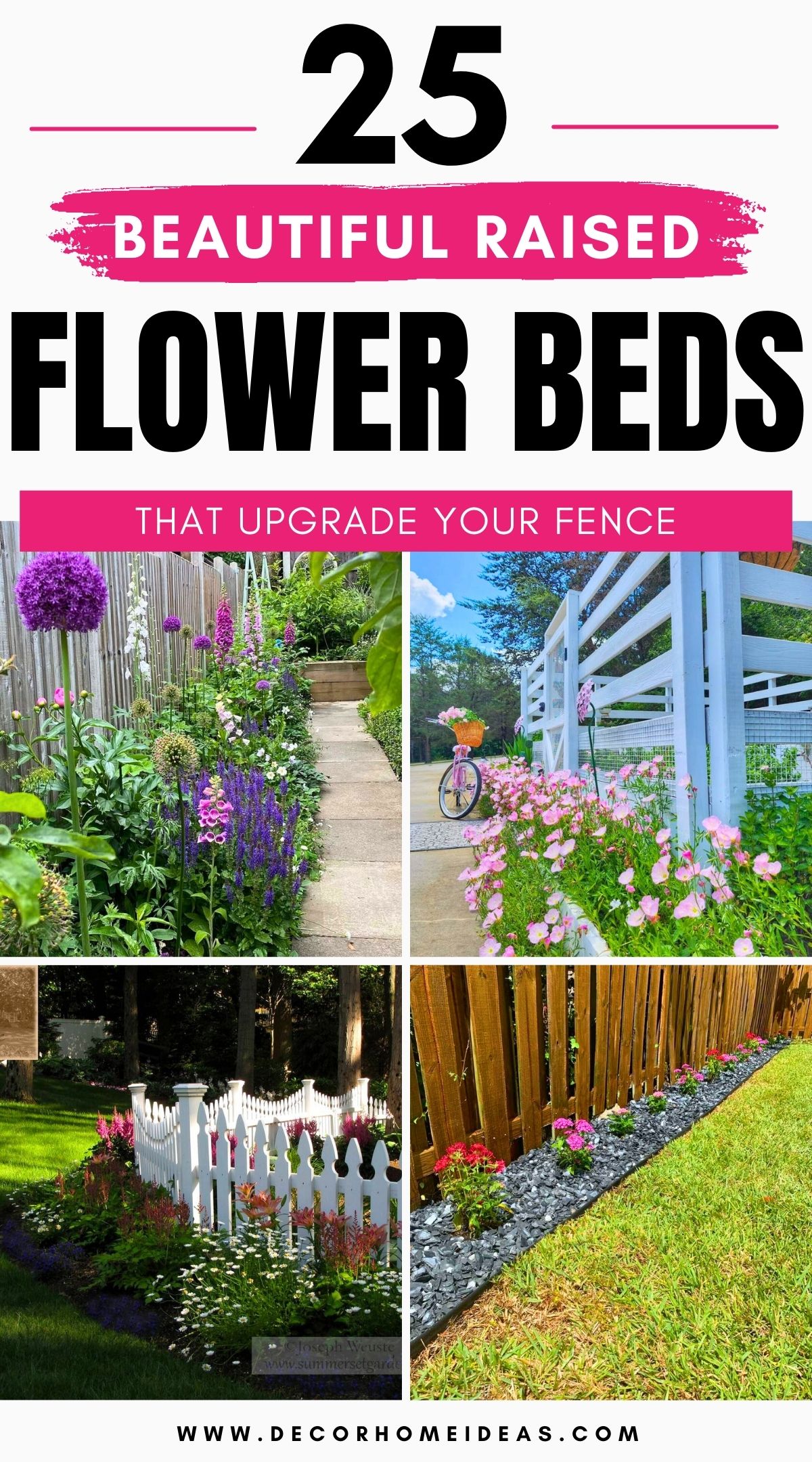 best raised flower bed ideas along the fence 4