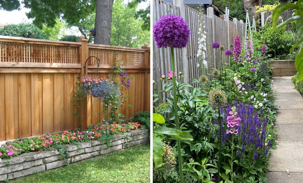 best raised flower bed ideas along the fence