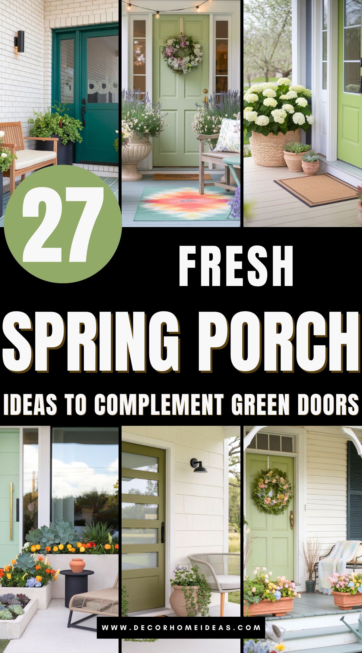 best spring front porch green door 3