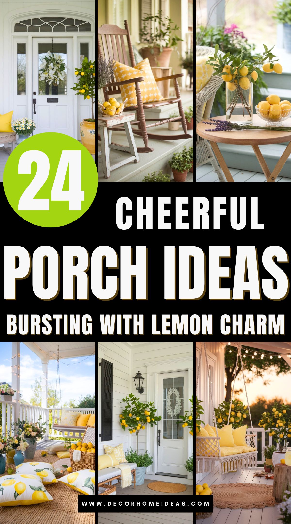 best spring front porch lemon decor ideas 3