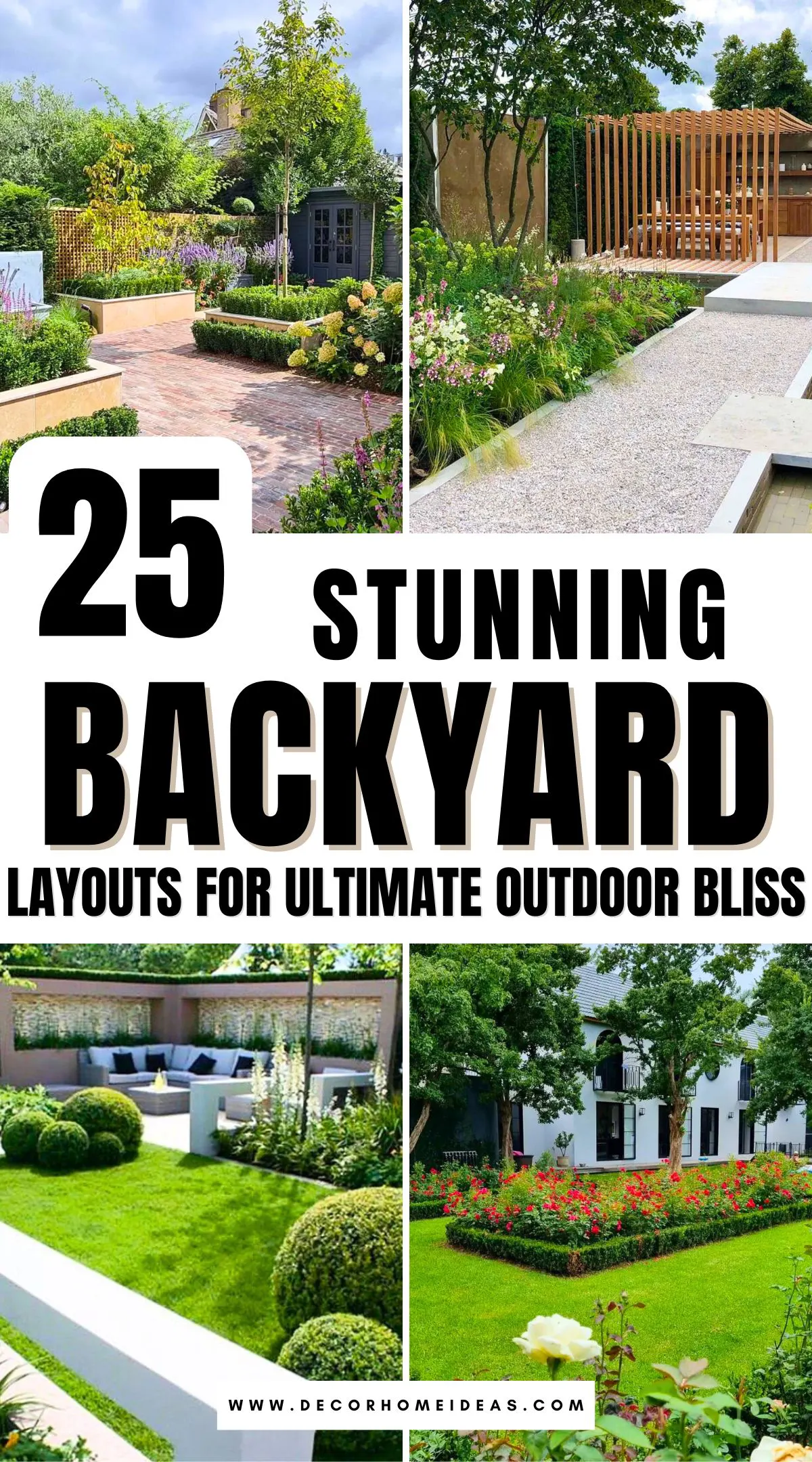 Looking to make the most of your outdoor space? These 25 creative backyard layout ideas will help you design a spacious and functional retreat, whether you want cozy seating, a dining area, or a play zone. Discover clever ways to maximize space, improve flow, and add style to your backyard!