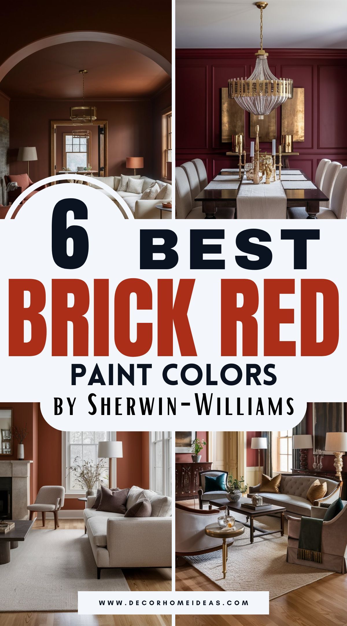 Discover 6 of the best rustic brick red paint colors from Sherwin-Williams that add cozy charm and timeless warmth to any space. See which shades work best for accent walls, exteriors, and more — you might find the perfect bold yet inviting hue!