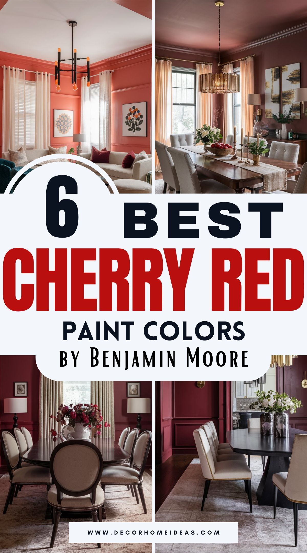 Looking for the perfect cherry red paint? Benjamin Moore offers stunning shades that bring warmth, energy, and sophistication to any space. From bold and vibrant to deep and rich, these six hues can add a striking touch to your walls, cabinets, or accents. See which shade suits your style best!