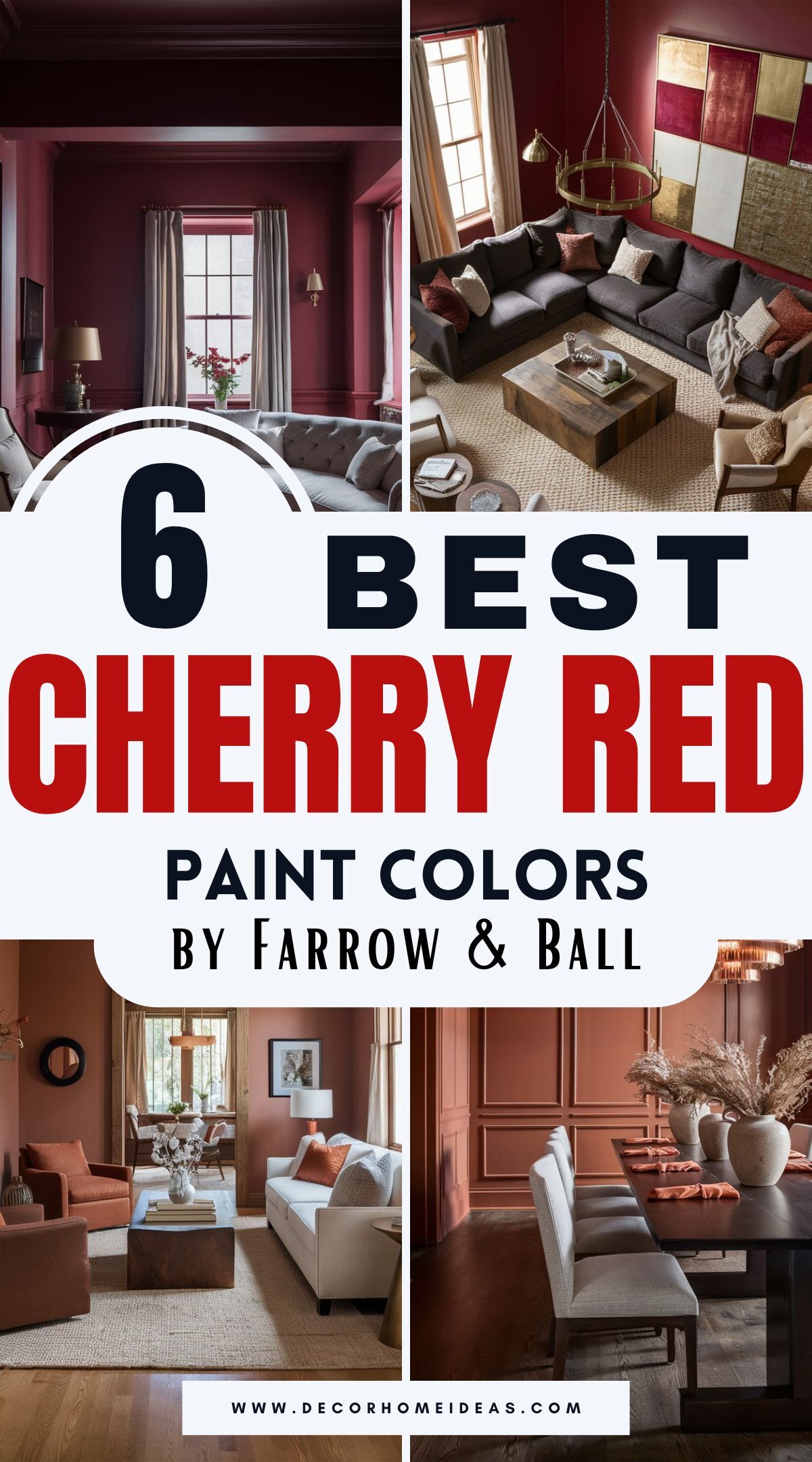 Discover 6 bold cherry red paint colors from Farrow & Ball that bring warmth, energy, and a touch of drama to any space. See how each unique shade can create a statement — and find out which one might surprise you the most!