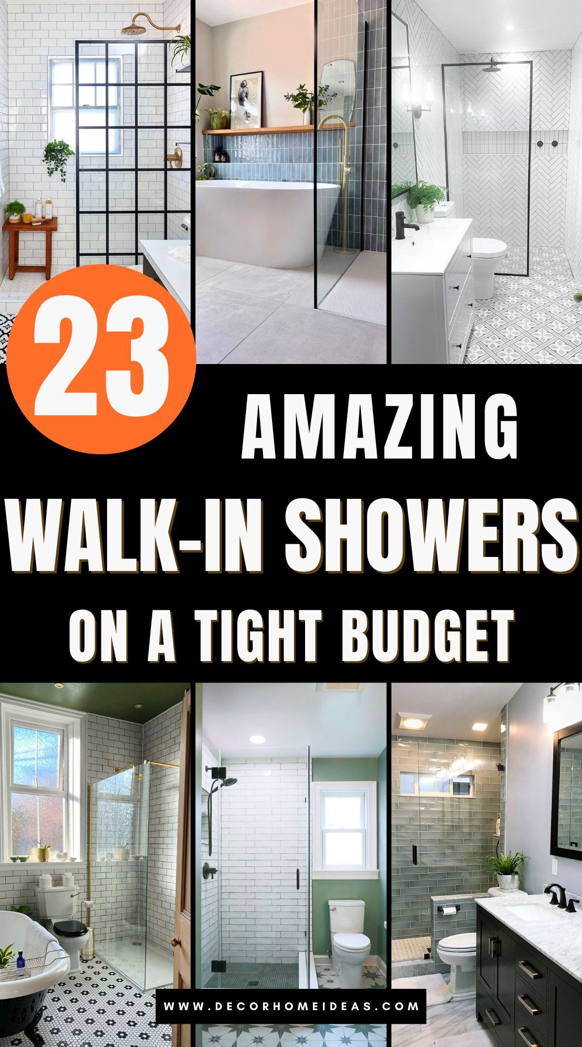 cheap walk in shower ideas 3