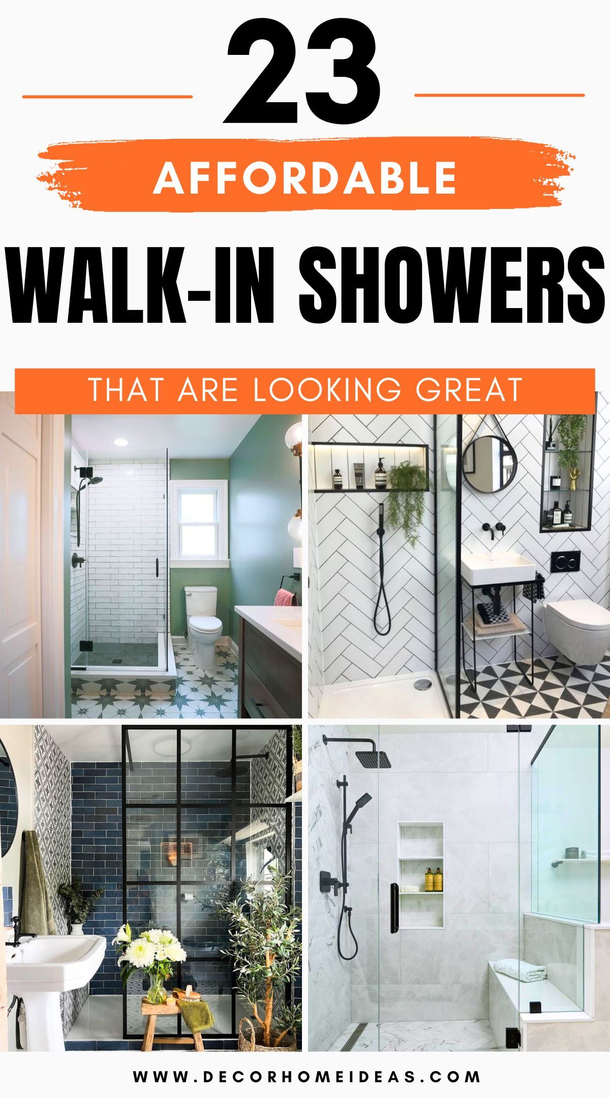 cheap walk in shower ideas 4