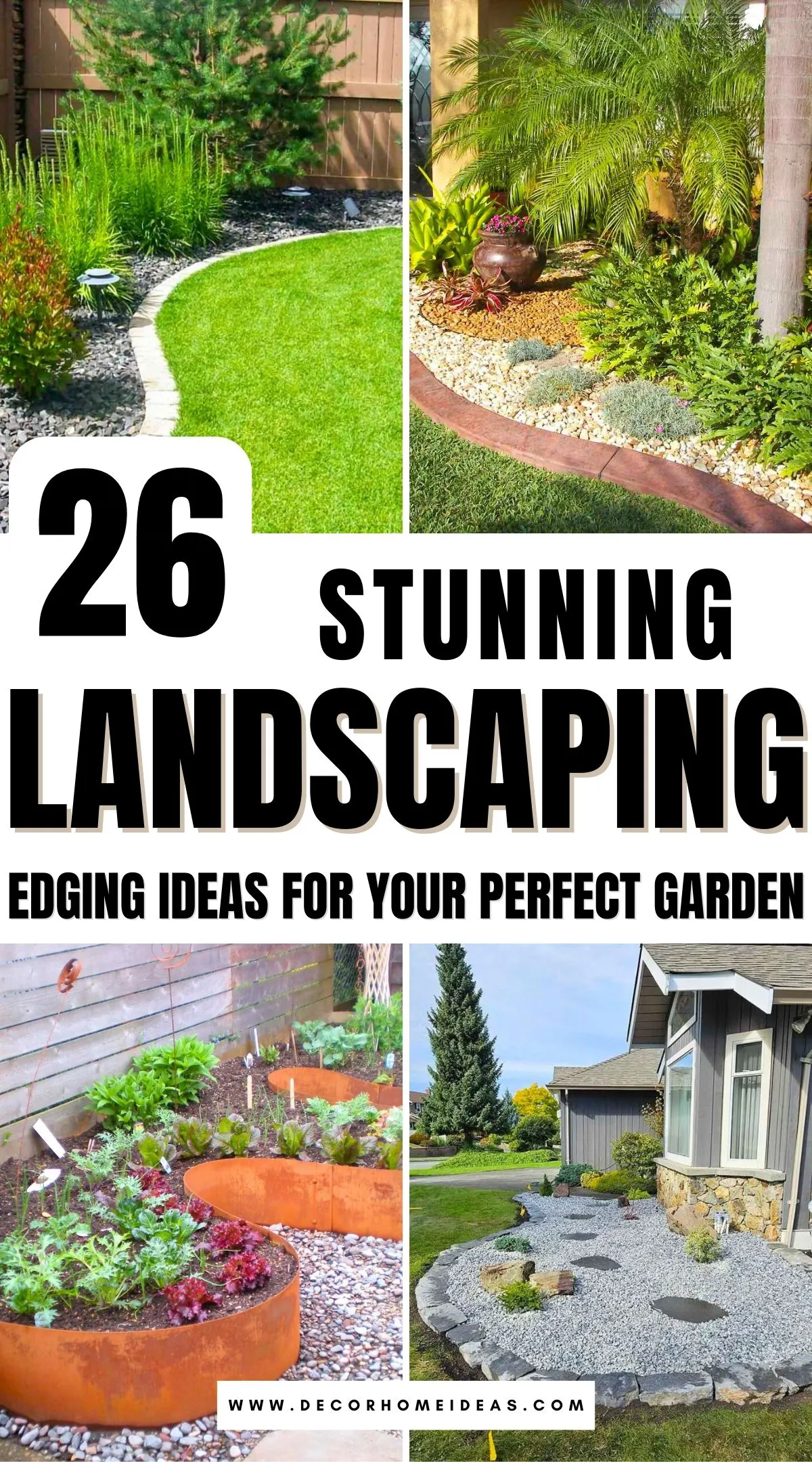 Define your garden with style! These 26 stunning landscaping edging ideas create a crisp, polished look that enhances your outdoor space. From stone to metal to creative DIY designs, find the perfect way to frame your flower beds, pathways, and lawn beautifully. Get inspired to give your yard a flawless finish!

